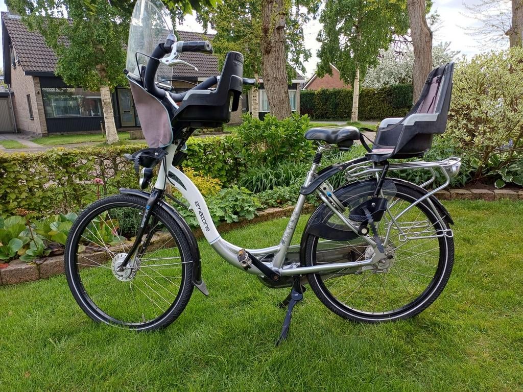 Sparta Amazone Mamafiets 49cm frame incl Bobike kinderzitjes, Fietsen en Brommers, Fietsen | Dames | Moederfietsen, Ophalen, 2 zitjes