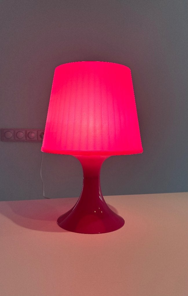 Vintage IKEA MAMMUT tafellamp roze – retro – 29 cm, Huis en Inrichting, Vintage, Nachtlamp, Ophalen of Verzenden, Zo goed als nieuw