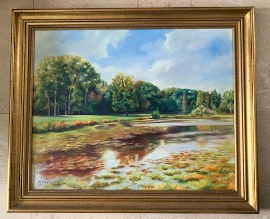 Parklandschap ca. 1980 - Guido De Hoog (geb.1954 BE)), Ophalen of Verzenden