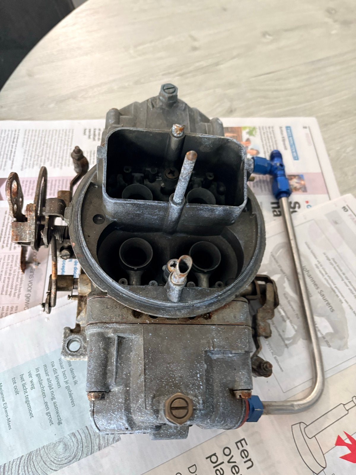Holley Carburateur - Gebruikt van een camaro 1976, Auto-onderdelen, Ophalen of Verzenden, Gebruikt, Amerikaanse onderdelen