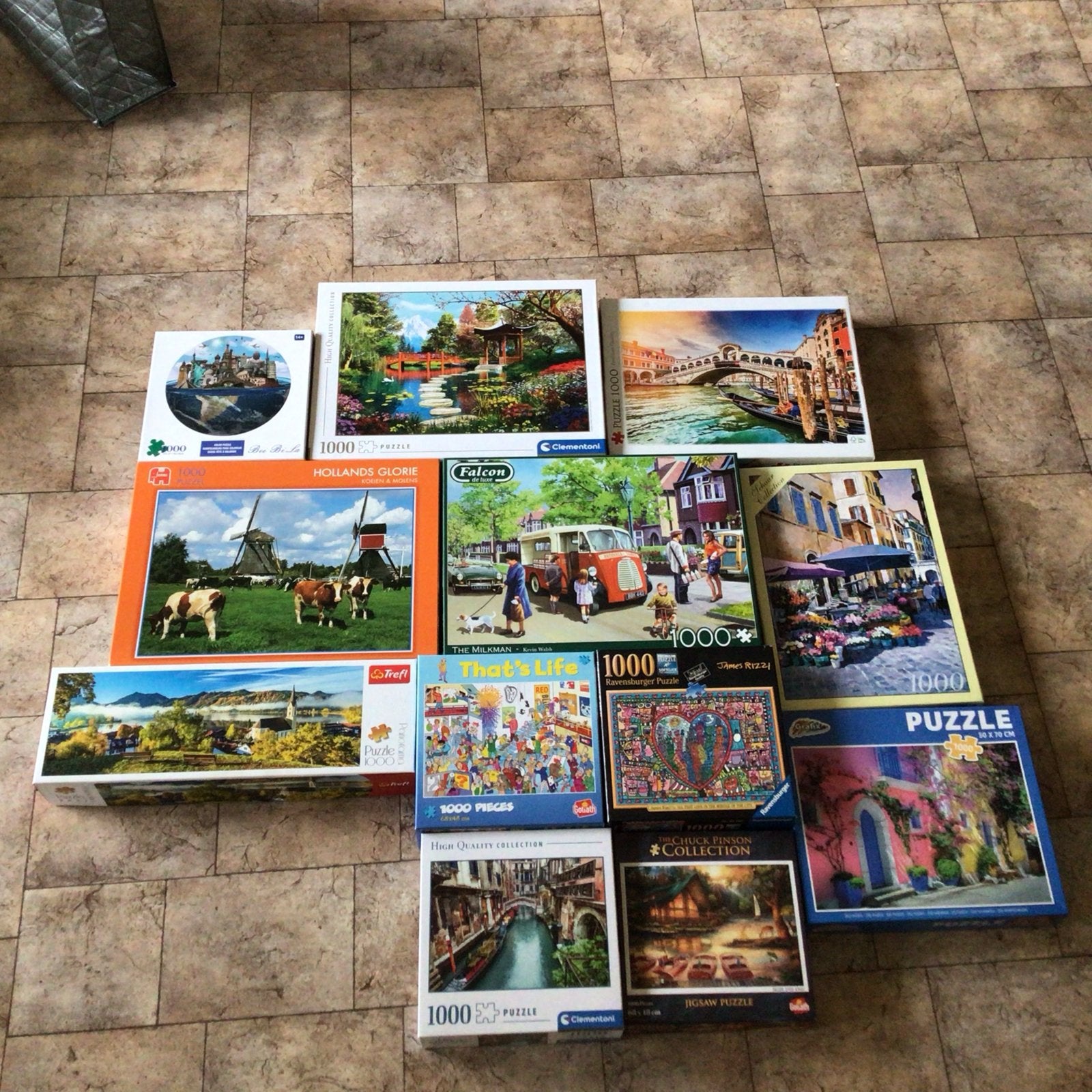 Diverse Legpuzzels - 1000 Stukjes - Verschillende Thema's, Ophalen, 500 t/m 1500 stukjes, Gebruikt, Legpuzzel