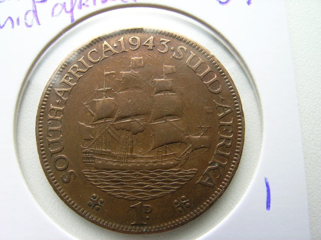 Penny 1943 Zuid Afrika, Ophalen of Verzenden, Zuid-Afrika, Losse munt