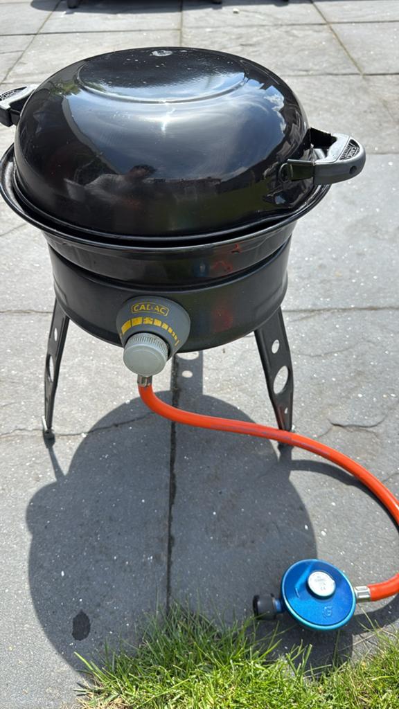 Cadac Safari Chef Mini Camping BBQ Grill met Pandrager, Ophalen of Verzenden, Gebruikt