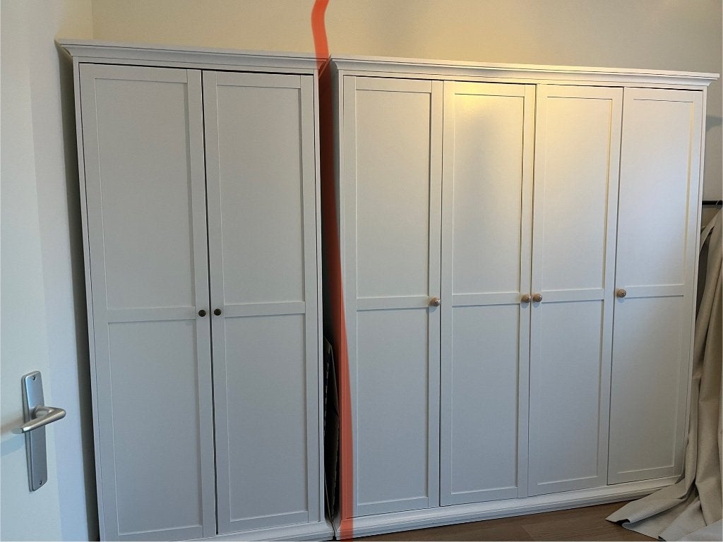 2 x Kledingkasten te koop, Ophalen, Gebruikt, Met plank(en), 50 tot 100 cm