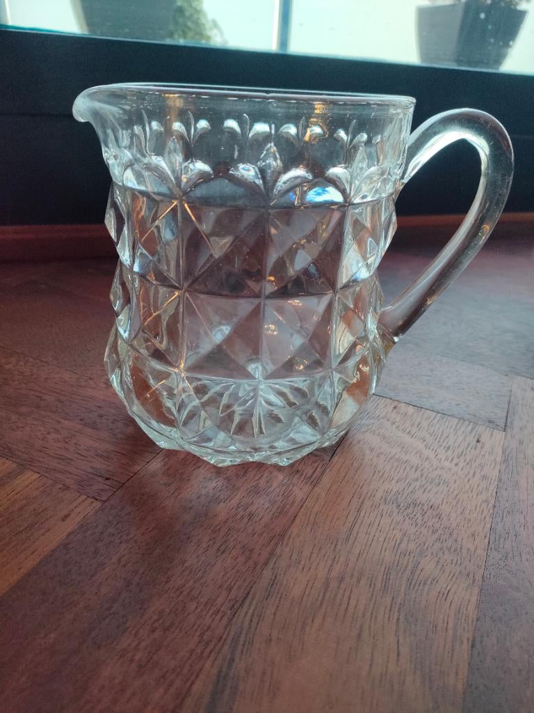 Kan kristal vintage 1,2 liter, Ophalen, Overige kleuren, Glas, Minder dan 50 cm