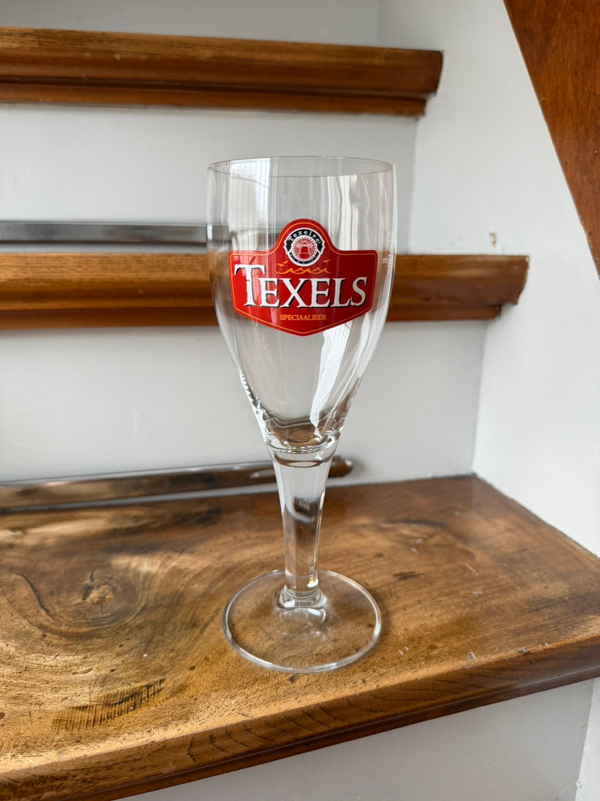 Texels speciaalbierglas op voet 0,3L, Ophalen of Verzenden, Zo goed als nieuw, Glas of Glazen, Overige merken