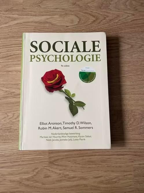 Sociale Psychologie - Aronson, Wilson, Akert, Sommers, Ophalen of Verzenden, Nieuw, Sociale psychologie