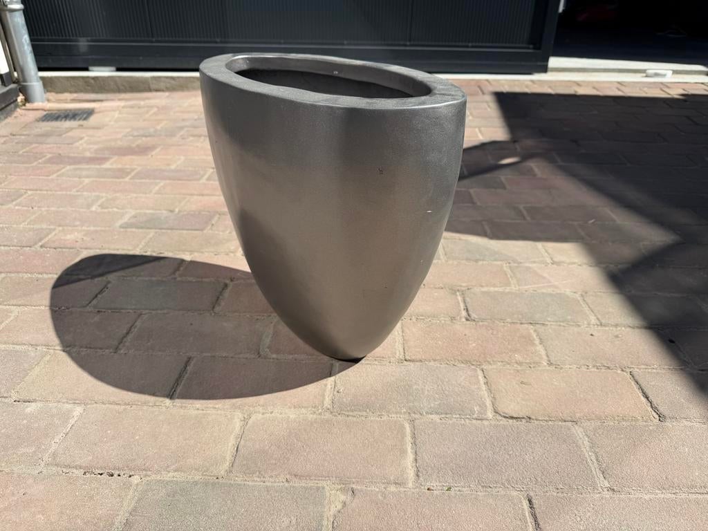 Plantenpot grijs, Tuin en Terras, Bloempotten, Ophalen, Gebruikt, 40 cm of meer, Rond