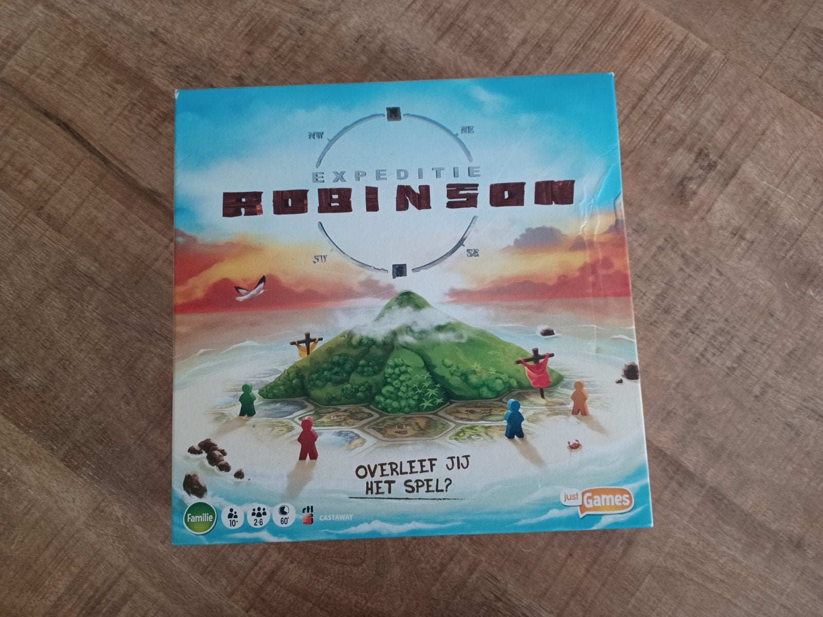 Robinson Expeditie Bordspel - Overleef jij het spel?, Vijf spelers of meer, Ophalen of Verzenden, Zo goed als nieuw, Just Games