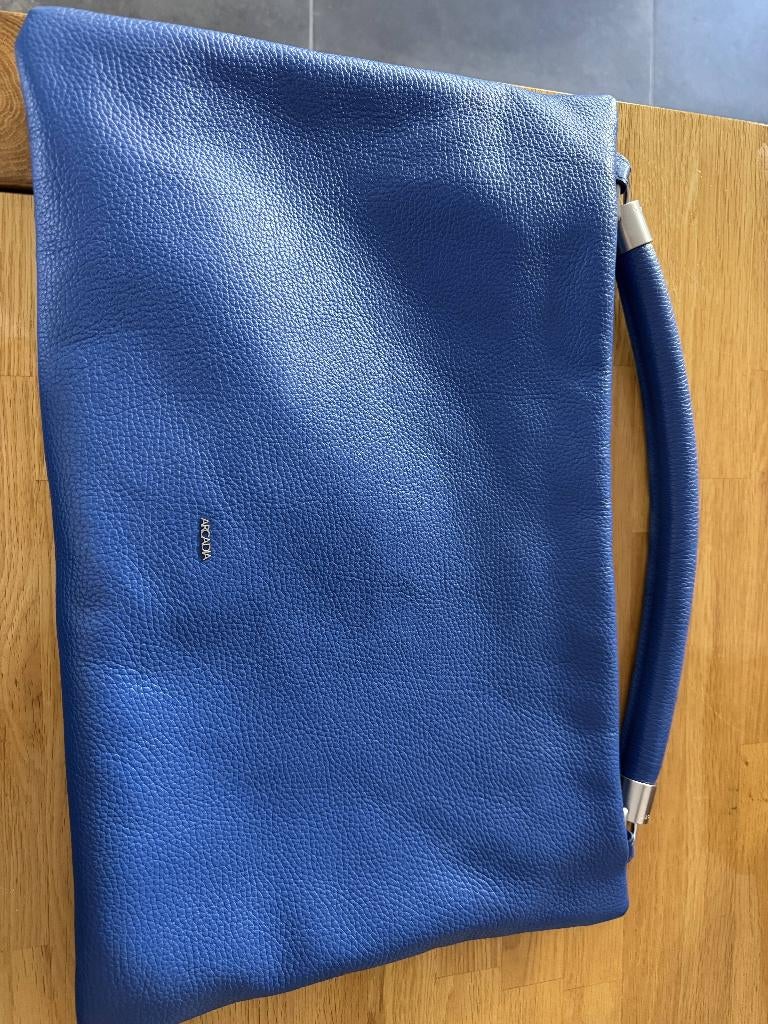 Blauwleren Tas, Ophalen of Verzenden, Zo goed als nieuw, Blauw, Handtas