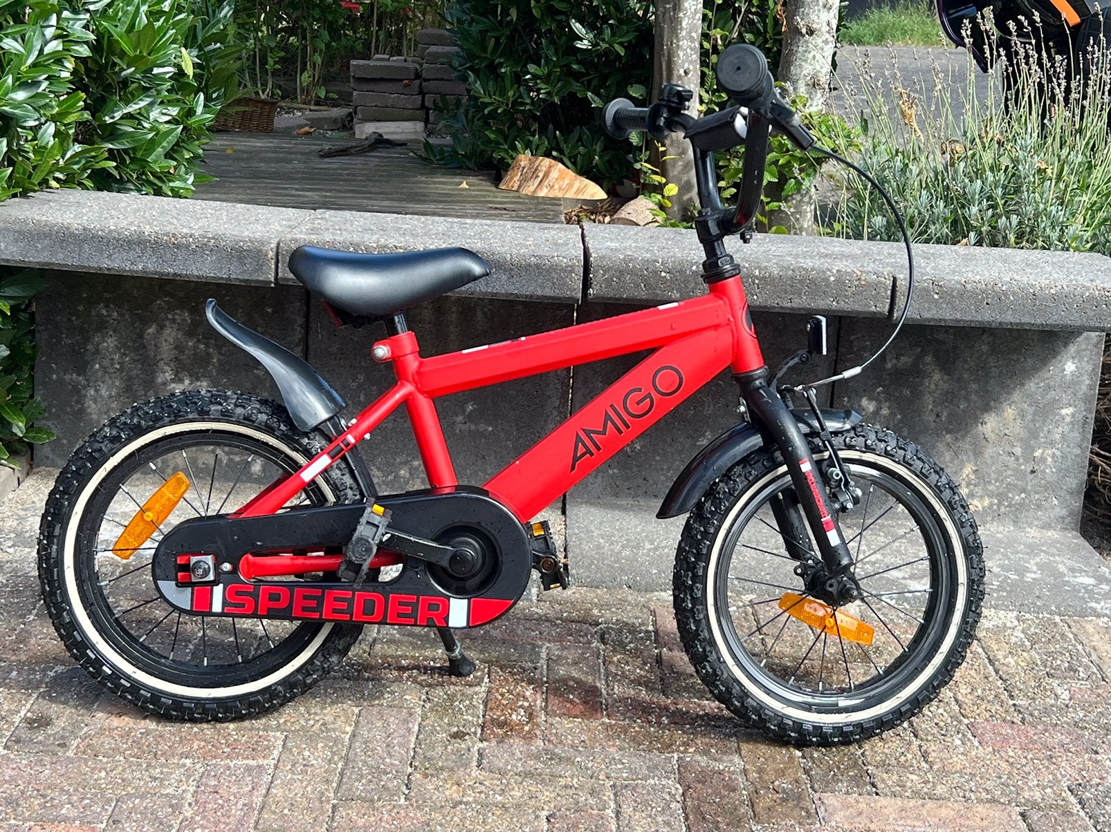 Amigo Speeder 12 inch kinderfiets, inclusief zijwieltes, Fietsen en Brommers, Ophalen of Verzenden, Zo goed als nieuw, Minder dan 16 inch