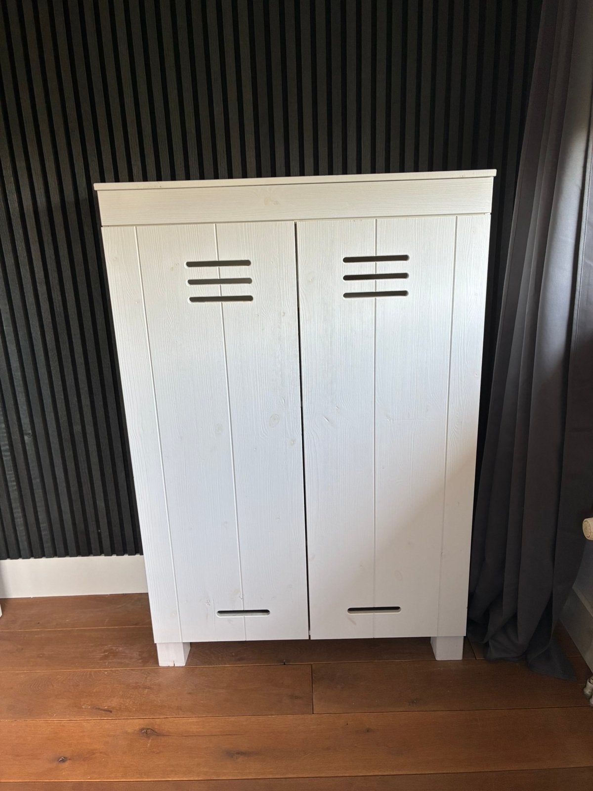 Mooie witte houten schoenenkast kledingkast woood, Ophalen, Zo goed als nieuw, 50 tot 75 cm, 150 tot 200 cm