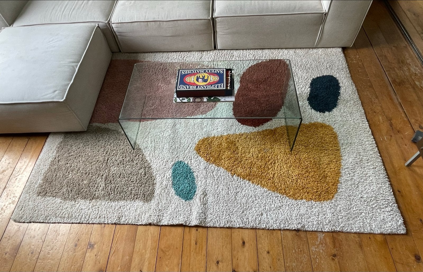 Benuta shaggy vloerkleed Louise - crème/roze - 160x230 cm, Ophalen, 150 tot 200 cm, 200 cm of meer, Zo goed als nieuw
