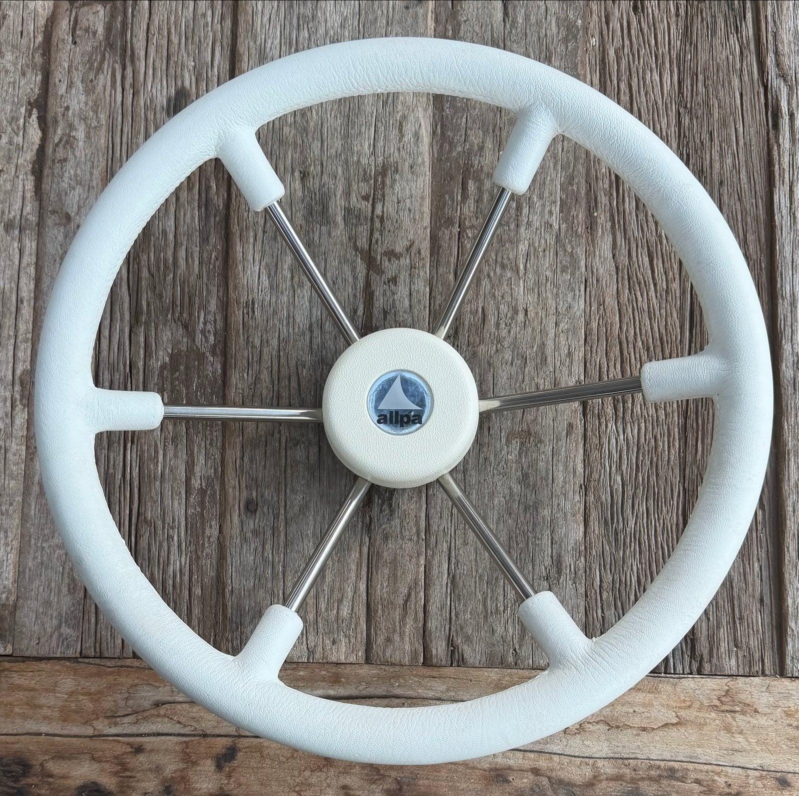 Stuurwiel Allpa wit - 40 cm diameter 3/4 inch, Watersport en Boten, Ophalen, Gebruikt, Overige typen