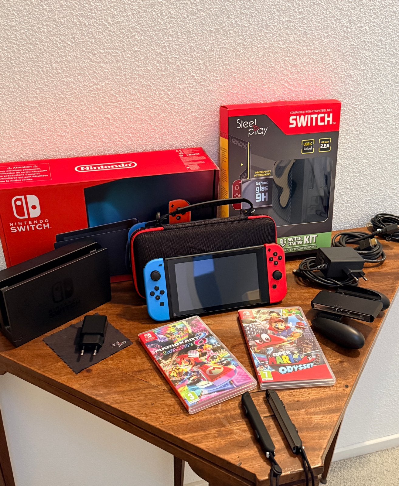 Nintendo Switch V1 – 2 Games – 256GB – Complete set, Met games, Met 2 controllers, Ophalen of Verzenden, Zo goed als nieuw