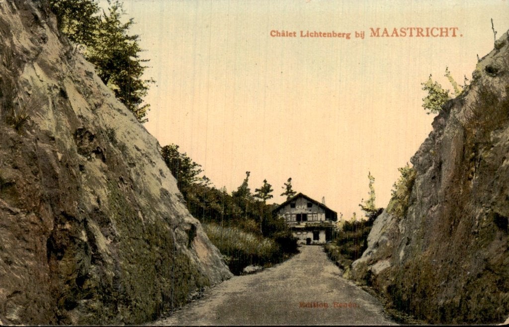 Maastricht - Chalet Lichtenberg - Weg tussen rotsen, Ophalen of Verzenden, Voor 1920, Gelopen, Limburg