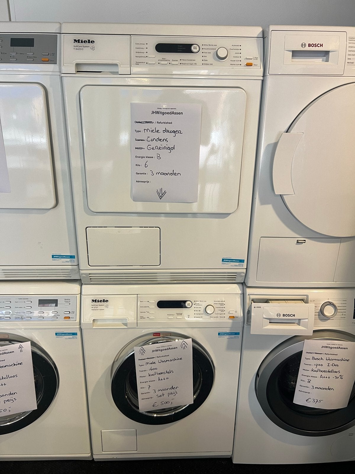 Miele W5737 Wasmachine & T8423C Condensdroger Set