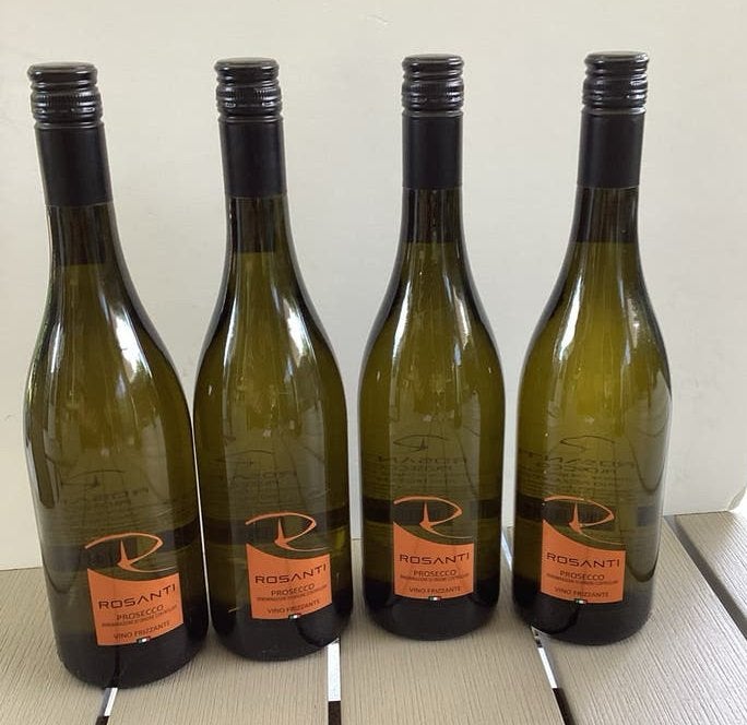 4 flessen Rosanti prosecco vino frizzante, Verzamelen, Wijnen, Ophalen of Verzenden, Nieuw, Italië