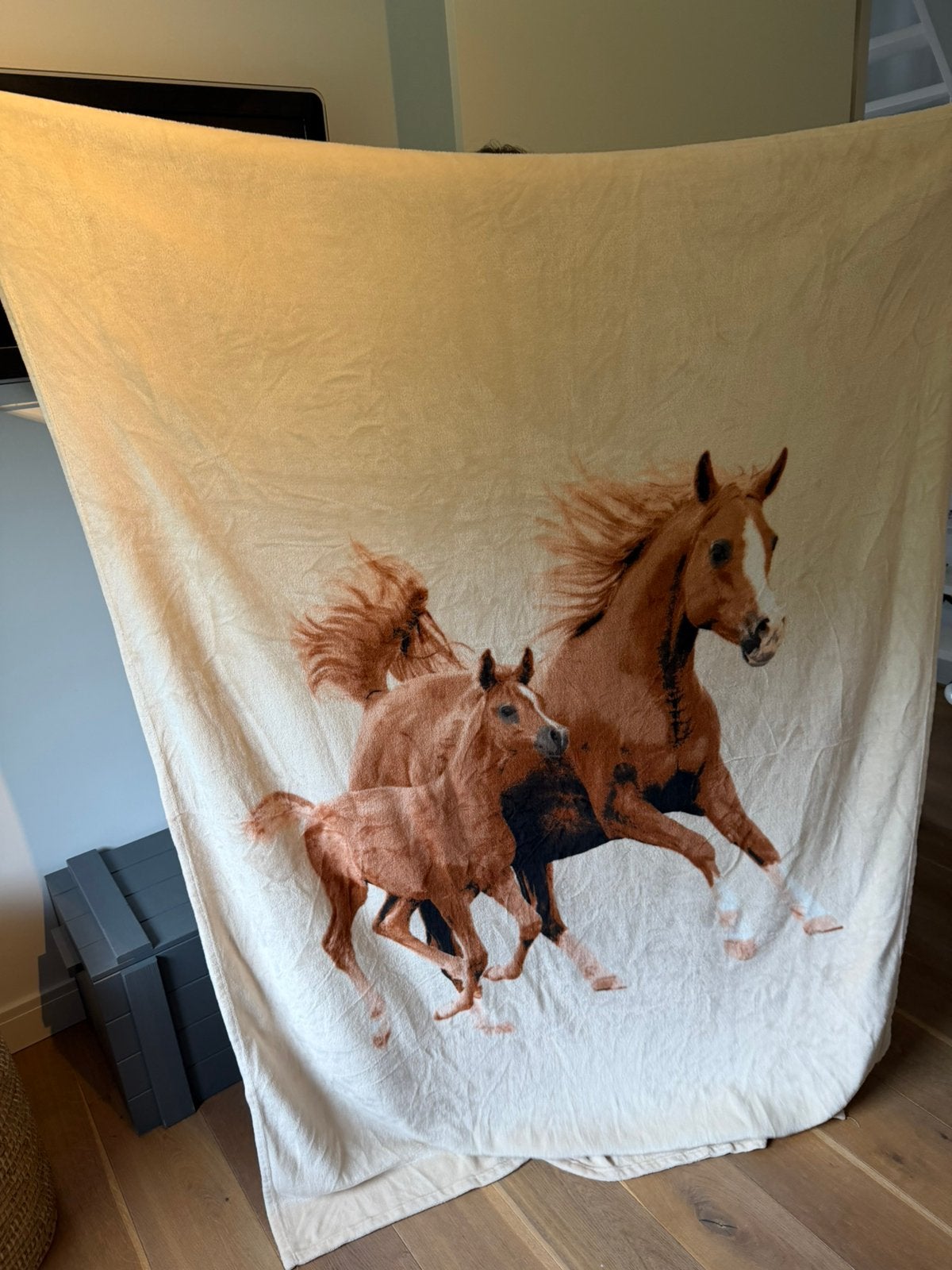 Paarden fleece deken., Ophalen of Verzenden, Zo goed als nieuw
