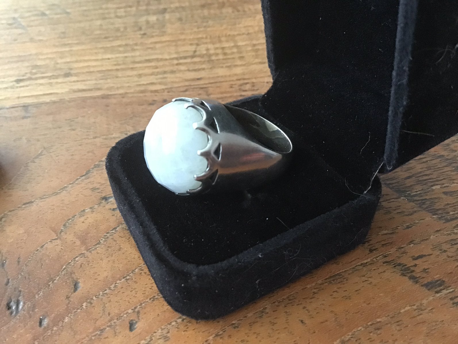 Sputnik ring, 18 tot 19, Ophalen of Verzenden, Zo goed als nieuw, Met edelsteen
