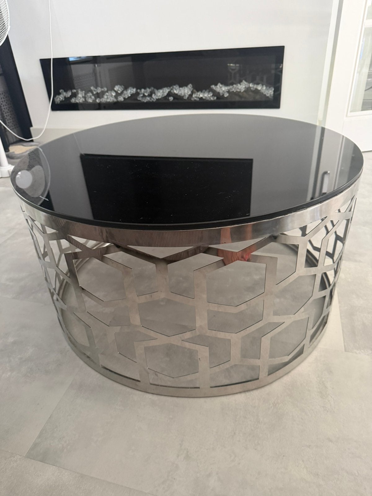 Salontafel, Ophalen of Verzenden, Zo goed als nieuw, Overige vormen, Glas