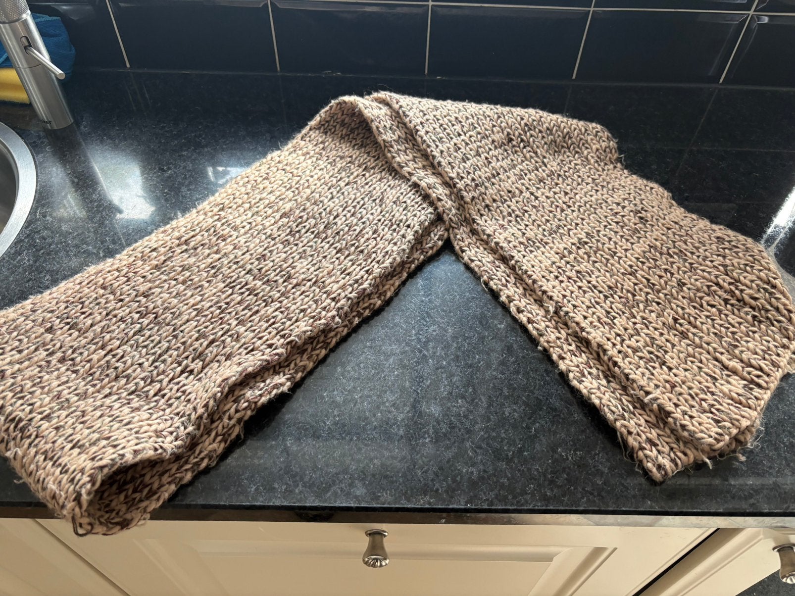 Gebreide Sjaal, Ophalen, Zo goed als nieuw, Maat 46/48 (XL) of groter, Sjaal