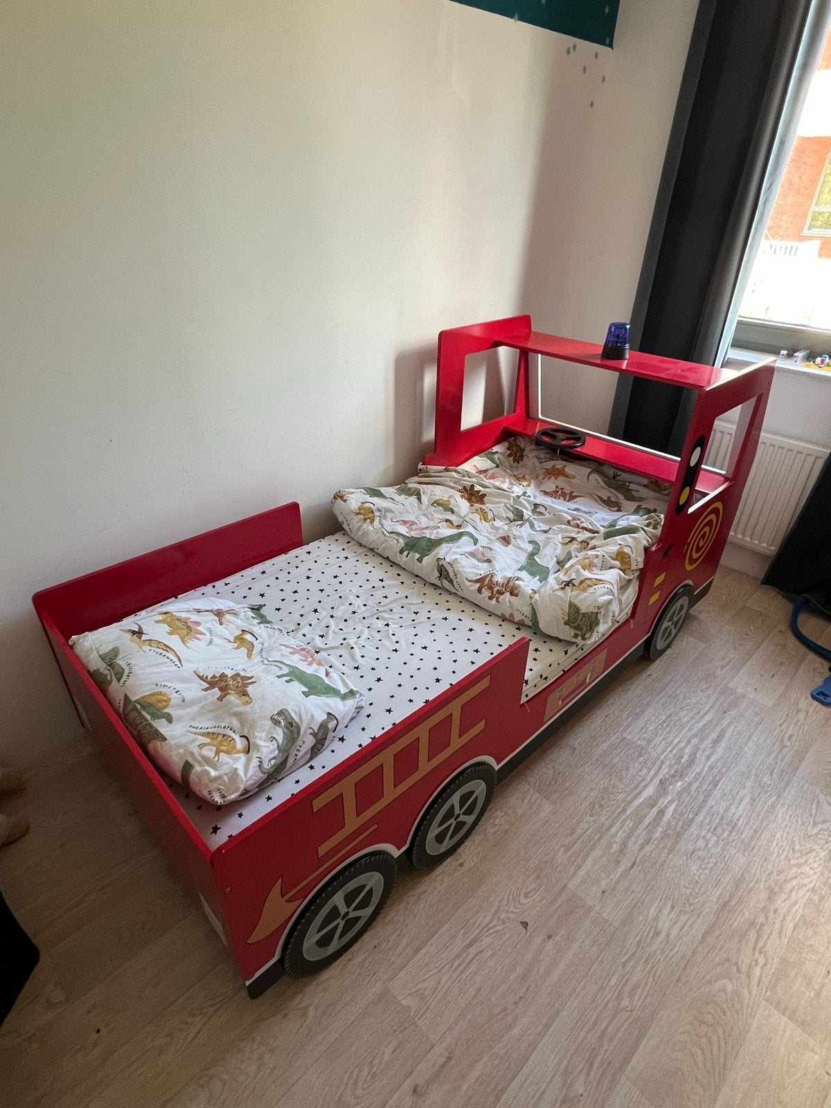 Brandweerbed 90x200 cm, Kinderen en Baby's, Kinderkamer | Bedden, Ophalen, Gebruikt, 180 cm of meer, 85 tot 100 cm