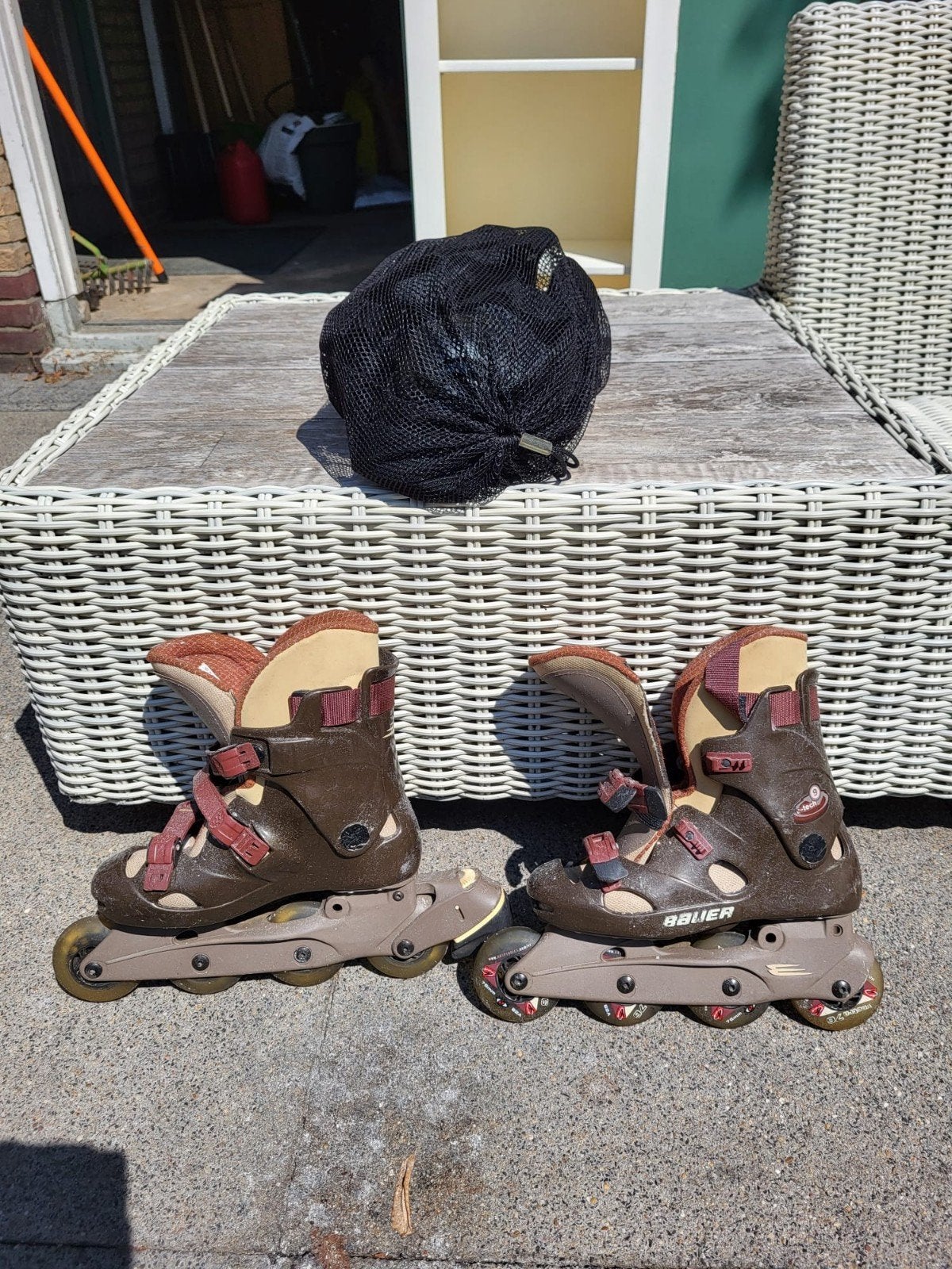 Bauer Skeelers – Maat 38,5 (incl. valbescherm, Ophalen, Gebruikt, Bauer