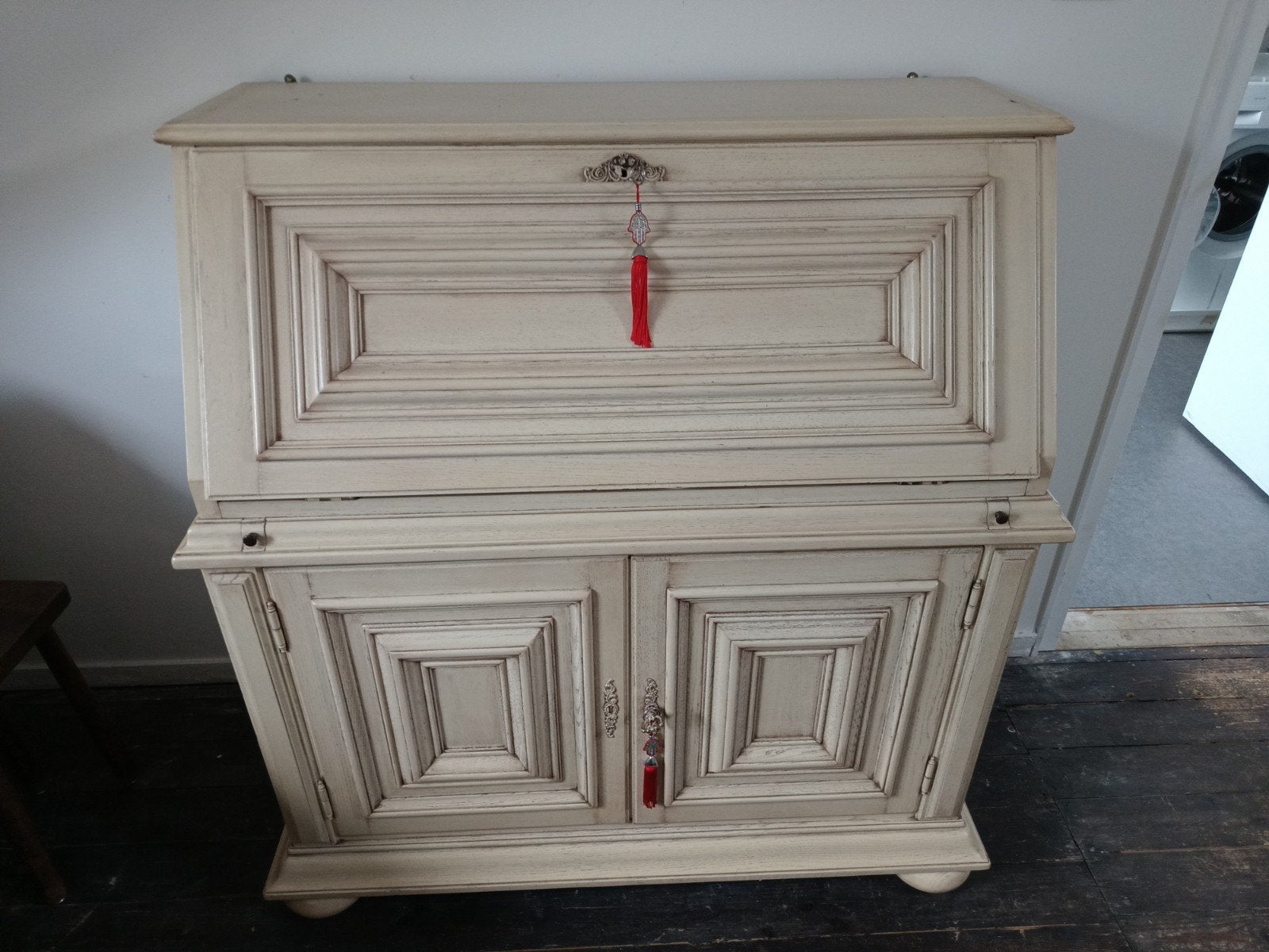 Antiek secretaire bureau met lade en opbergruimte, Antiek en Kunst, Ophalen