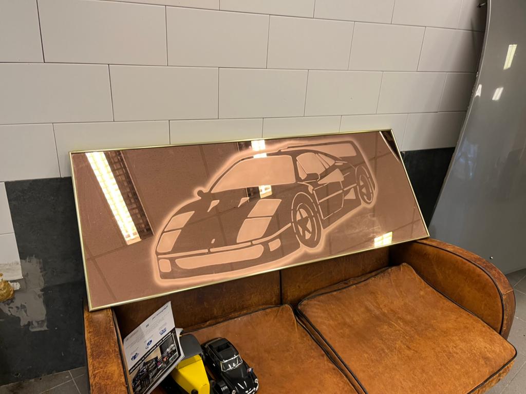 Ferrari F40 spiegel, Antiek en Kunst, Ophalen, Rechthoekig