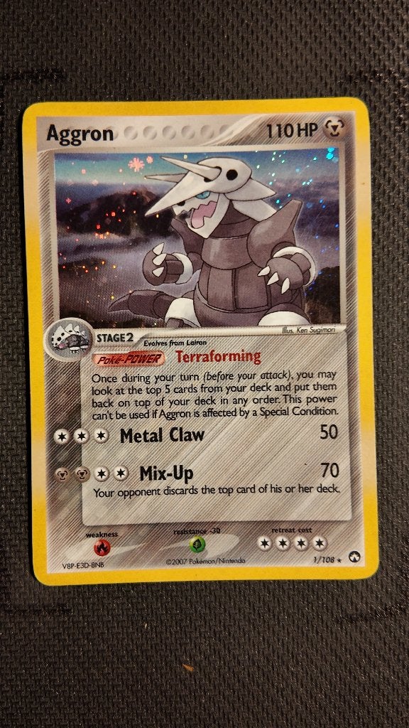 Aggron 1 Power Keepers | Pokemon kaart, Ophalen, Zo goed als nieuw, Losse kaart, Foil