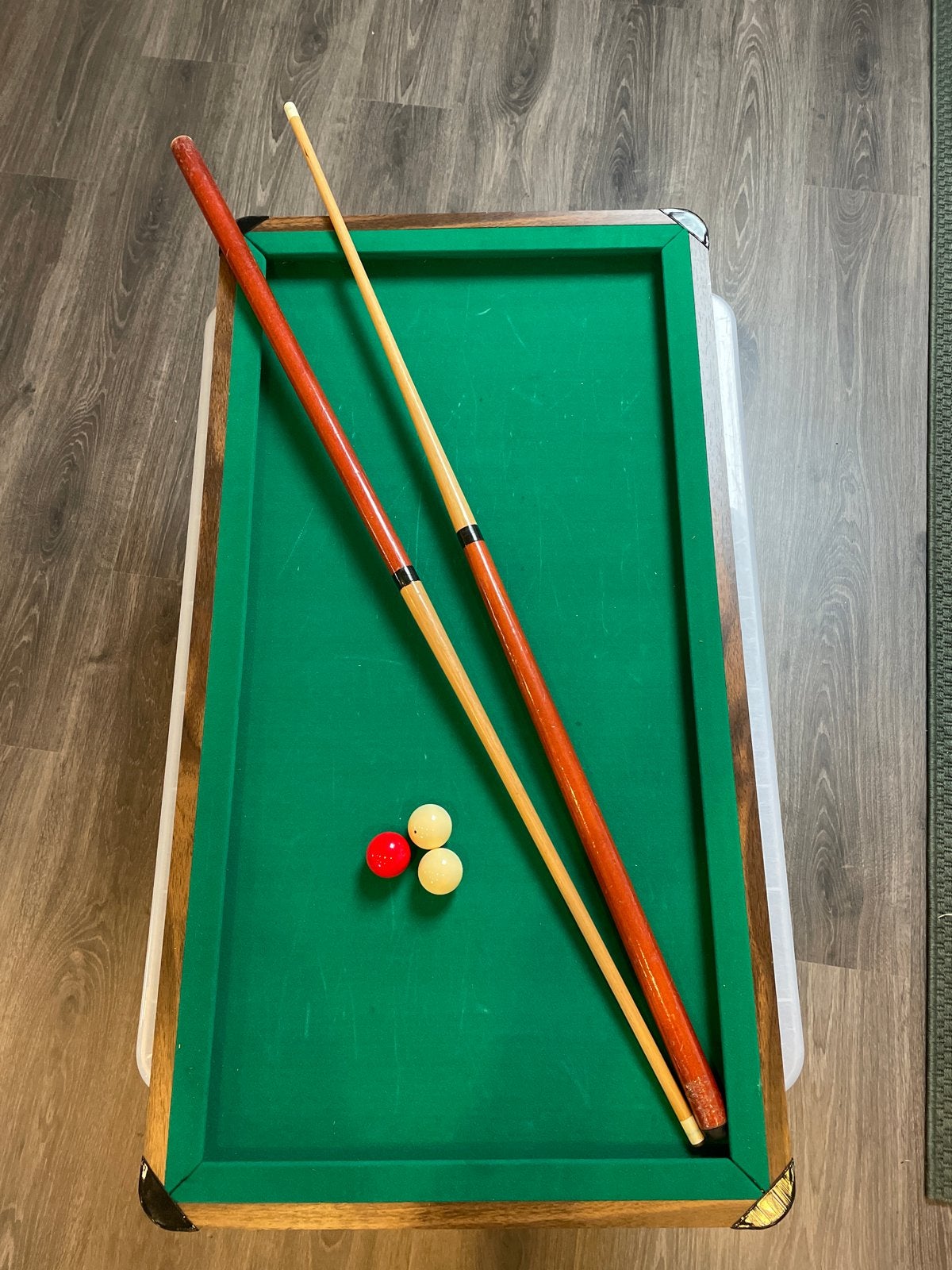 Compacte pooltafel met Keuen en Ballen, Sport en Fitness, Ophalen, Gebruikt, Pooltafel