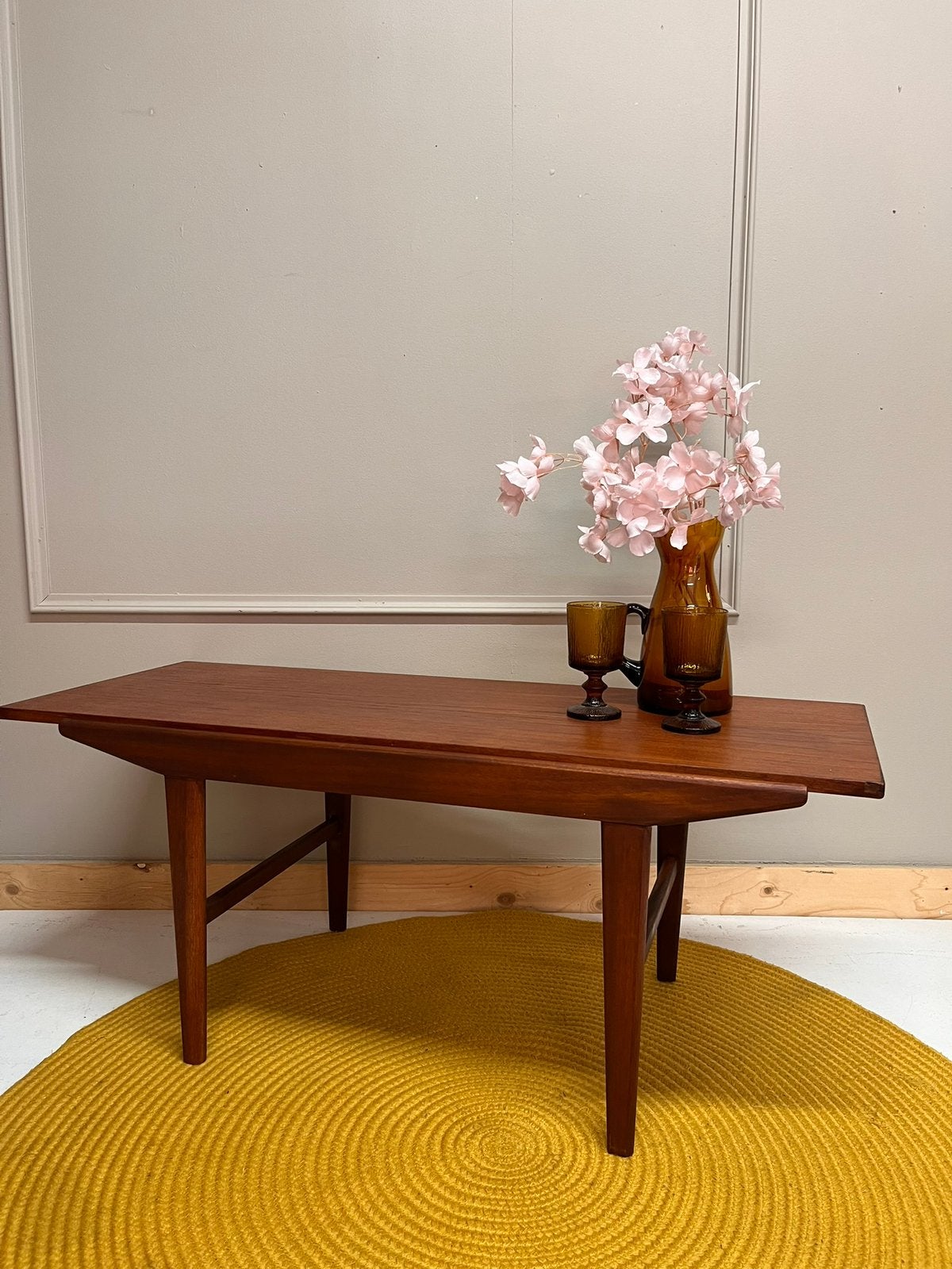 Vintage salontafel retro formica keerbaar blad, Minder dan 50 cm, Gebruikt, 100 tot 150 cm, Ophalen of Verzenden