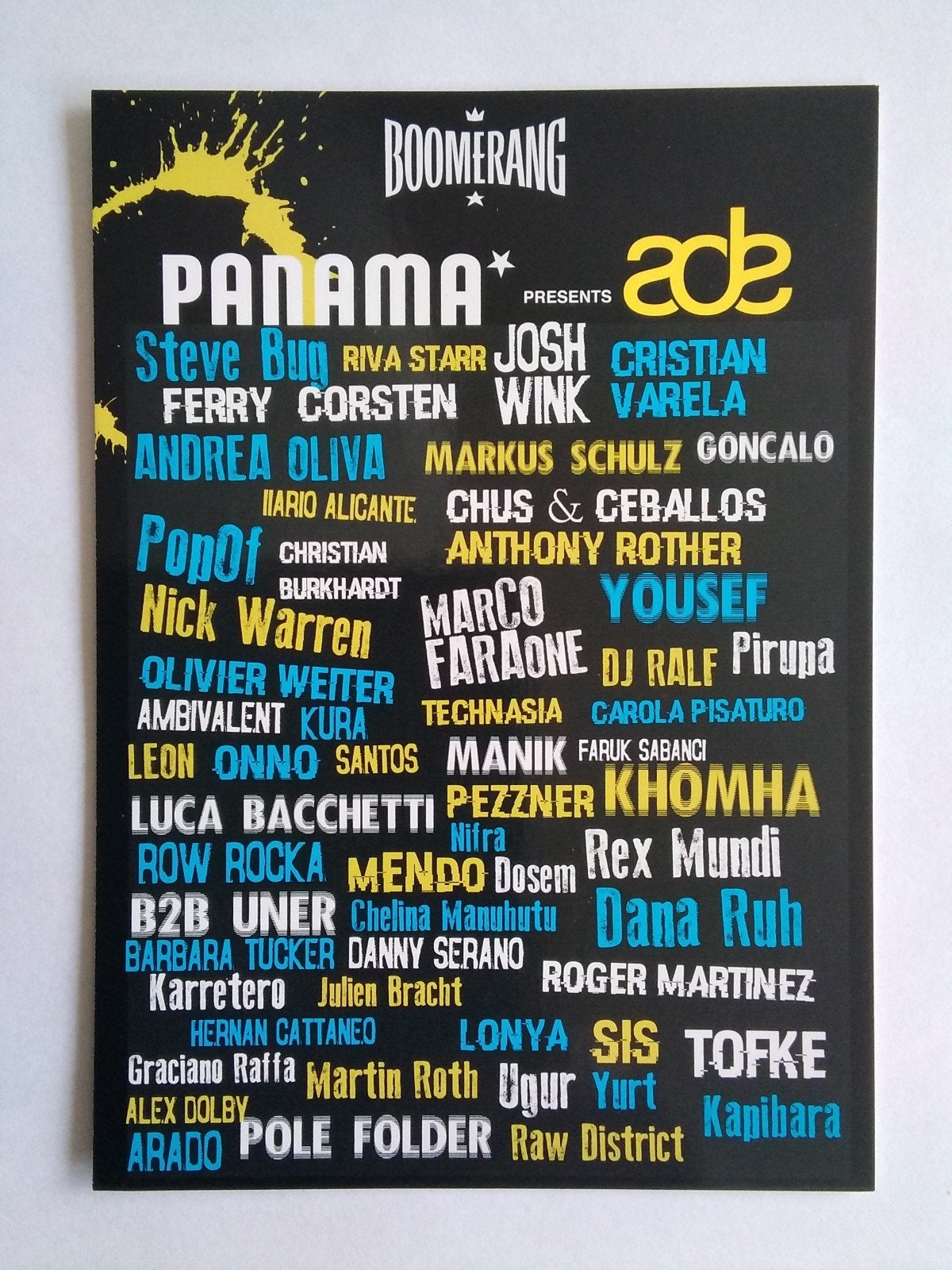 Ansichtkaart Amsterdam Dance Event ADE 2014, Verzenden, Zo goed als nieuw, Overige onderwerpen
