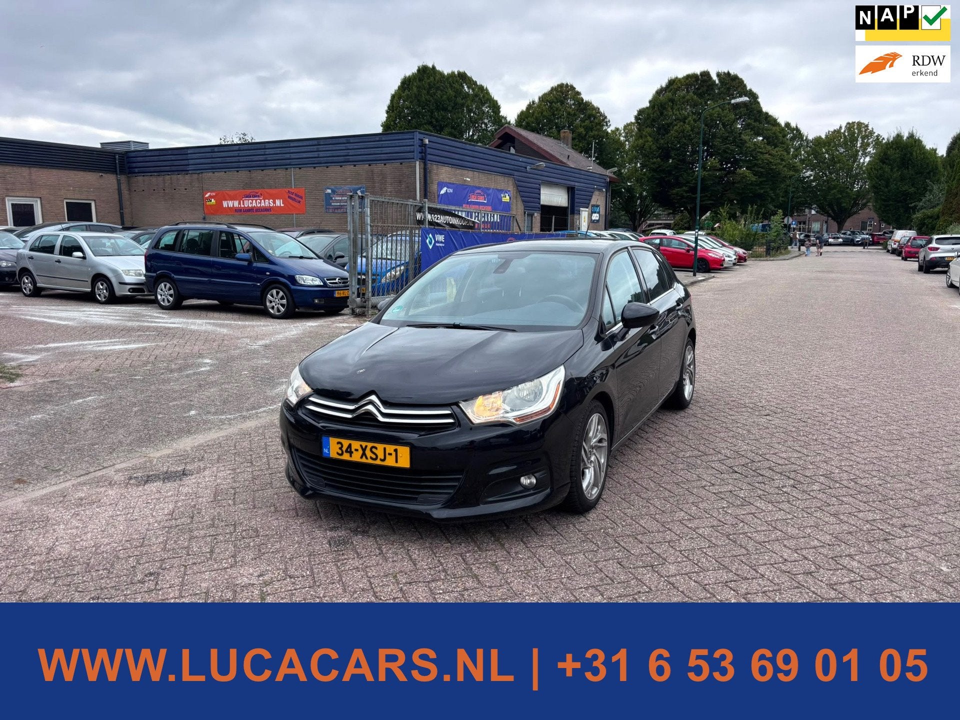 Citroen C4 1.6 VTi Ligne Business, Auto's, Voorwielaandrijving, Euro 5, Zwart, Origineel Nederlands
