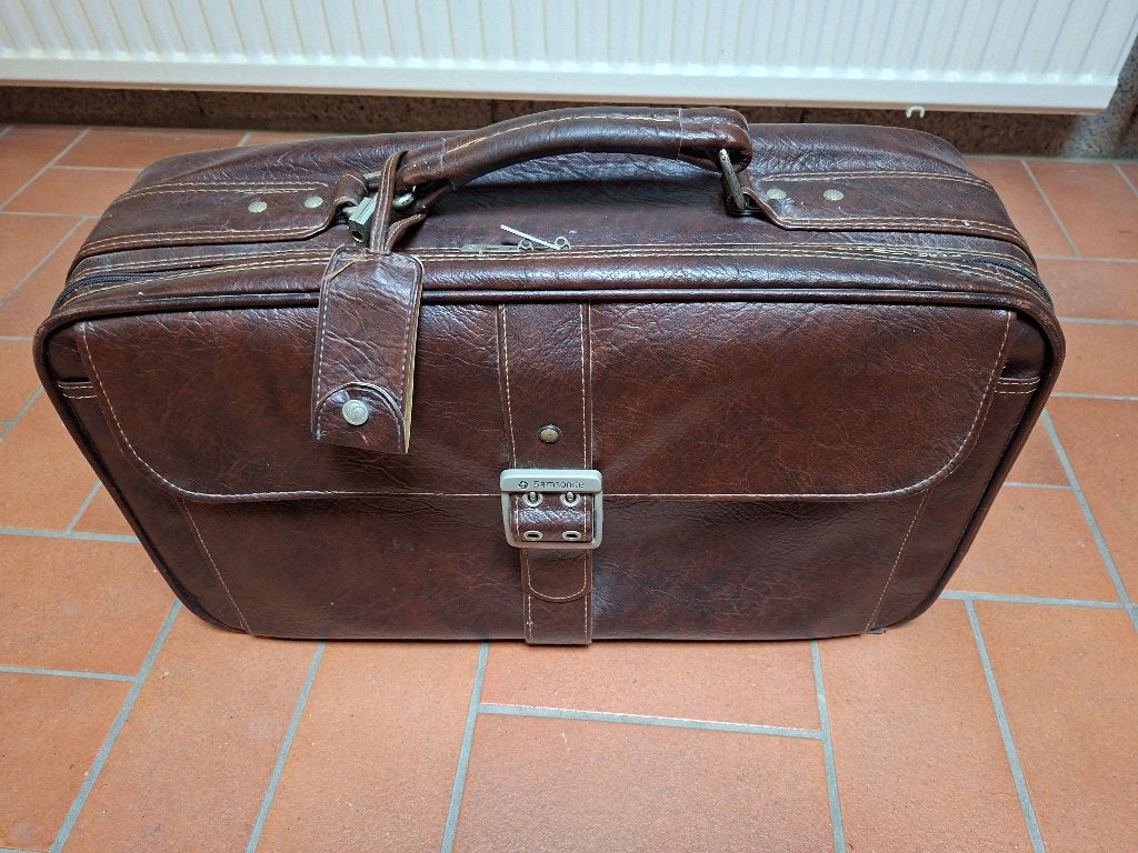 Samsonite Vintage Carry-on Luggage, Gebruikt, 50 tot 60 cm, Leer, Ophalen of Verzenden