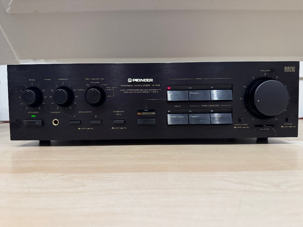 ✅ Pioneer A-44 Stereo Amplifier (Vintage), Gebruikt, Ophalen of Verzenden, Pioneer, Minder dan 60 watt
