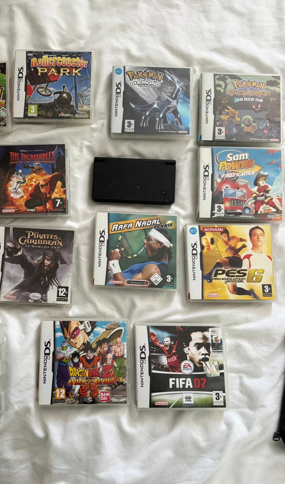 Nintendo DS + spellen zoals pokemon, Ophalen of Verzenden, Zo goed als nieuw, DS Lite