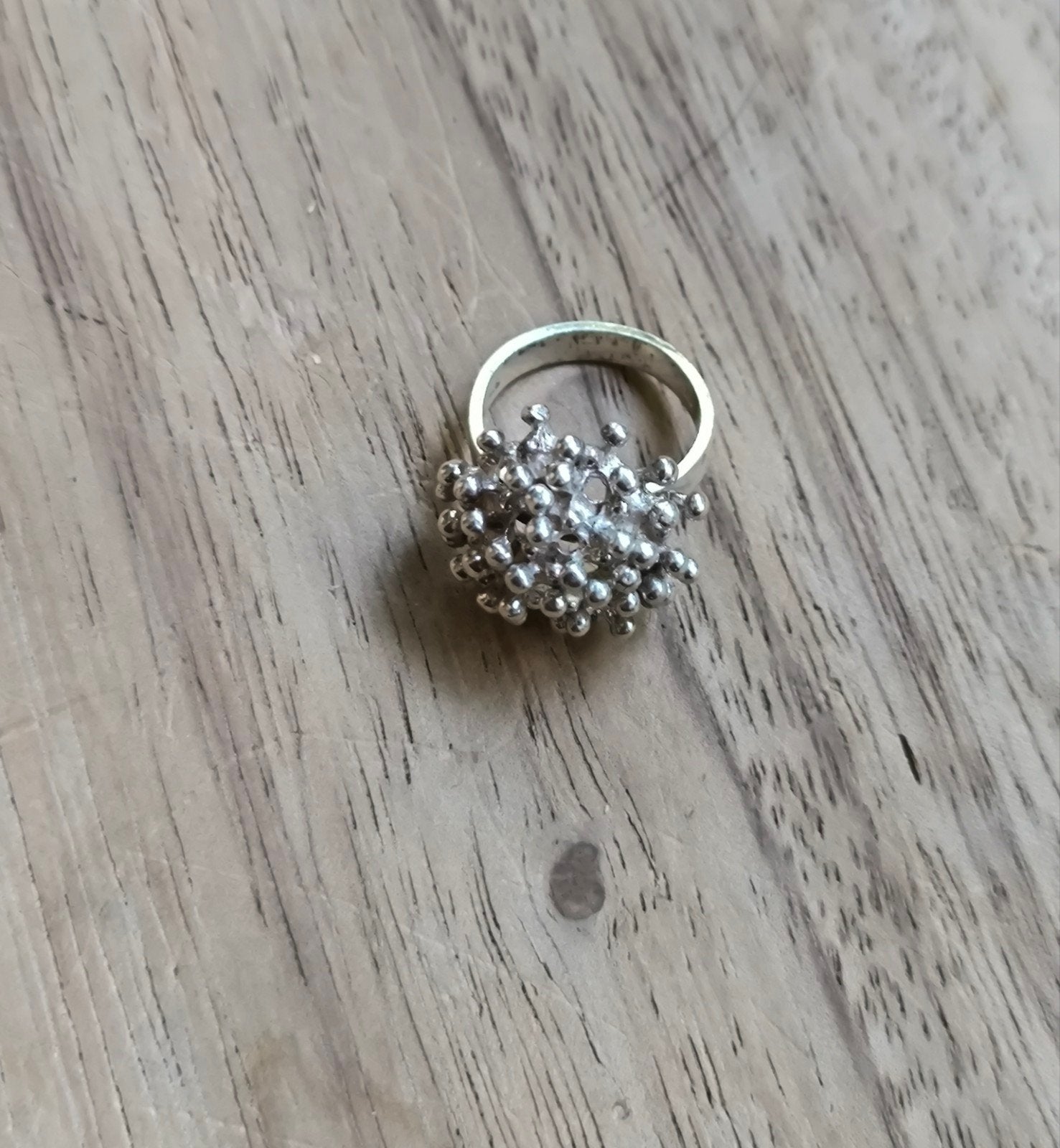 Vintage zilveren ring, Ophalen of Verzenden, Gebruikt, Zilver, Zilver