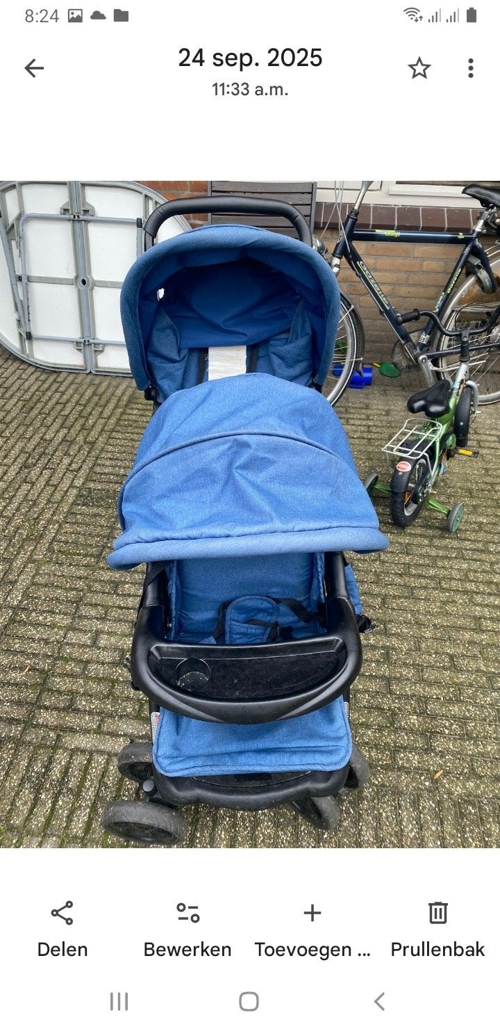 Kinderwagen - Blauw - Gebruikt, Ophalen of Verzenden, Gebruikt, Kinderwagen, Overige merken
