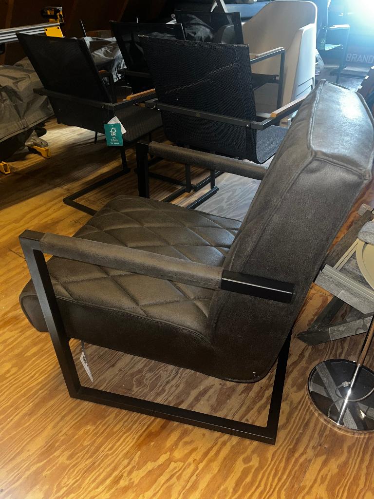 Stoel antraciet, Huis en Inrichting, Fauteuils, Ophalen, Zo goed als nieuw, Minder dan 75 cm, 75 tot 100 cm