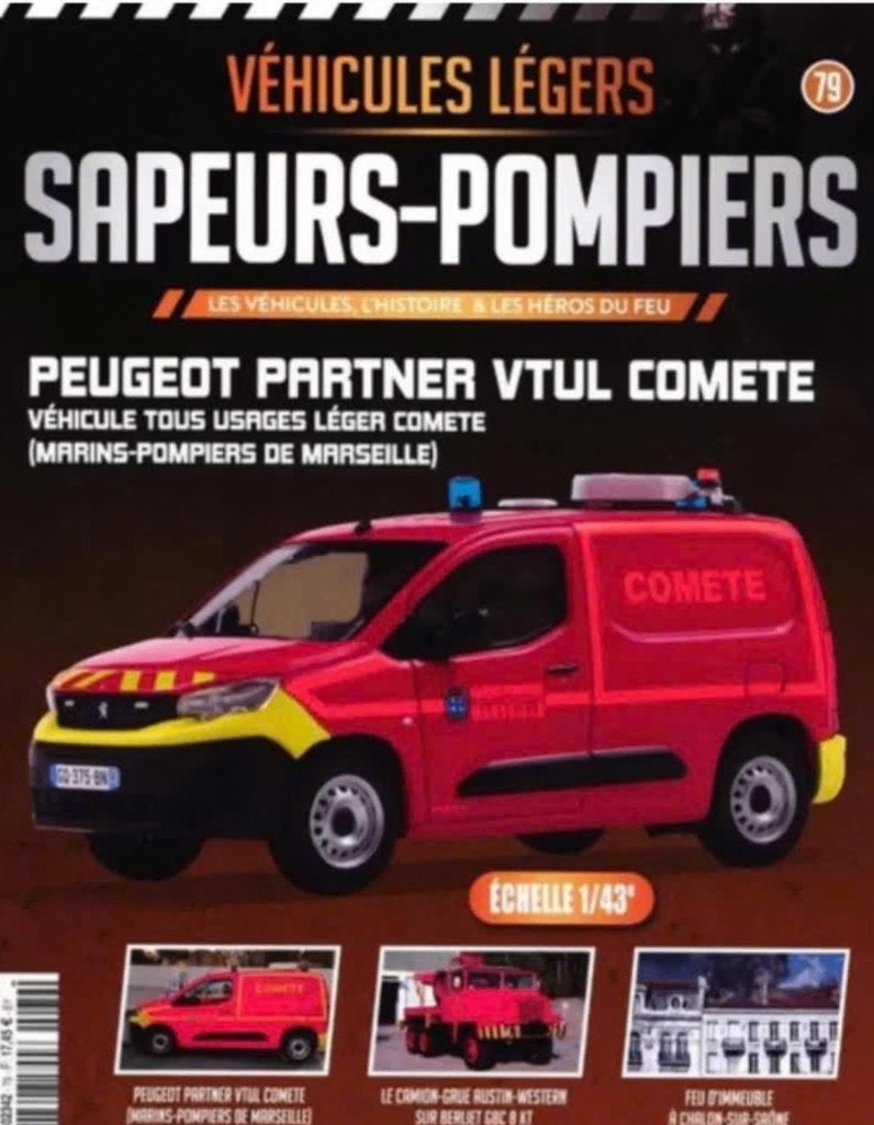 Peugeot Partner VTUL BRANDWEERschaal 1/43 # 79, Hobby en Vrije tijd, Verzenden, Nieuw, Auto, Overige merken