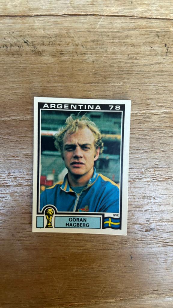 Panini Argentina 78 plaatje Göran Hagberg WK 78, Verzenden, Zo goed als nieuw, Sticker
