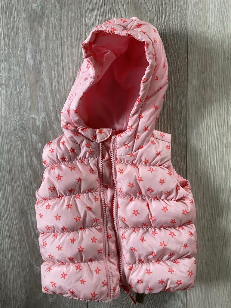 Hema Roze Bodywarmer met Sterren Maat 80, Kinderen en Baby's, Babykleding | Maat 80, Ophalen of Verzenden, Zo goed als nieuw, Meisje