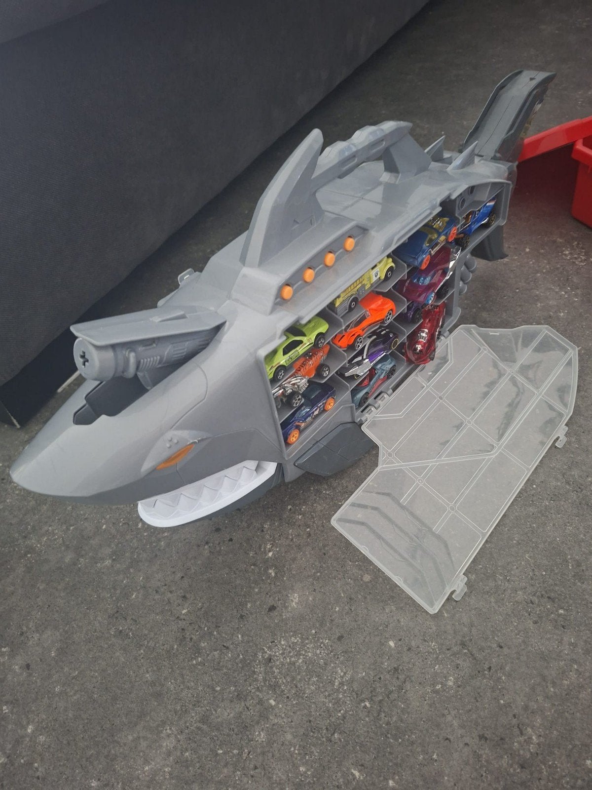 Hot Wheels Haai Transporter met Opslag voor Auto's, Ophalen of Verzenden, Zo goed als nieuw
