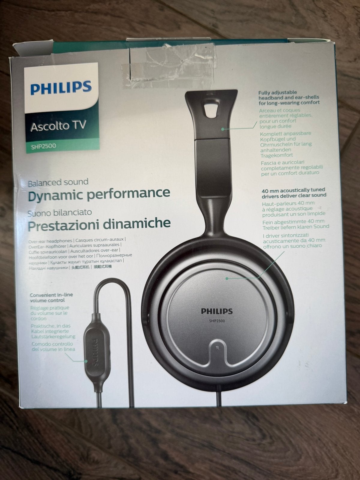 Nieuwe Philips SHP2500 TV Hoofdtelefoon - Gebalanceerd Gelui