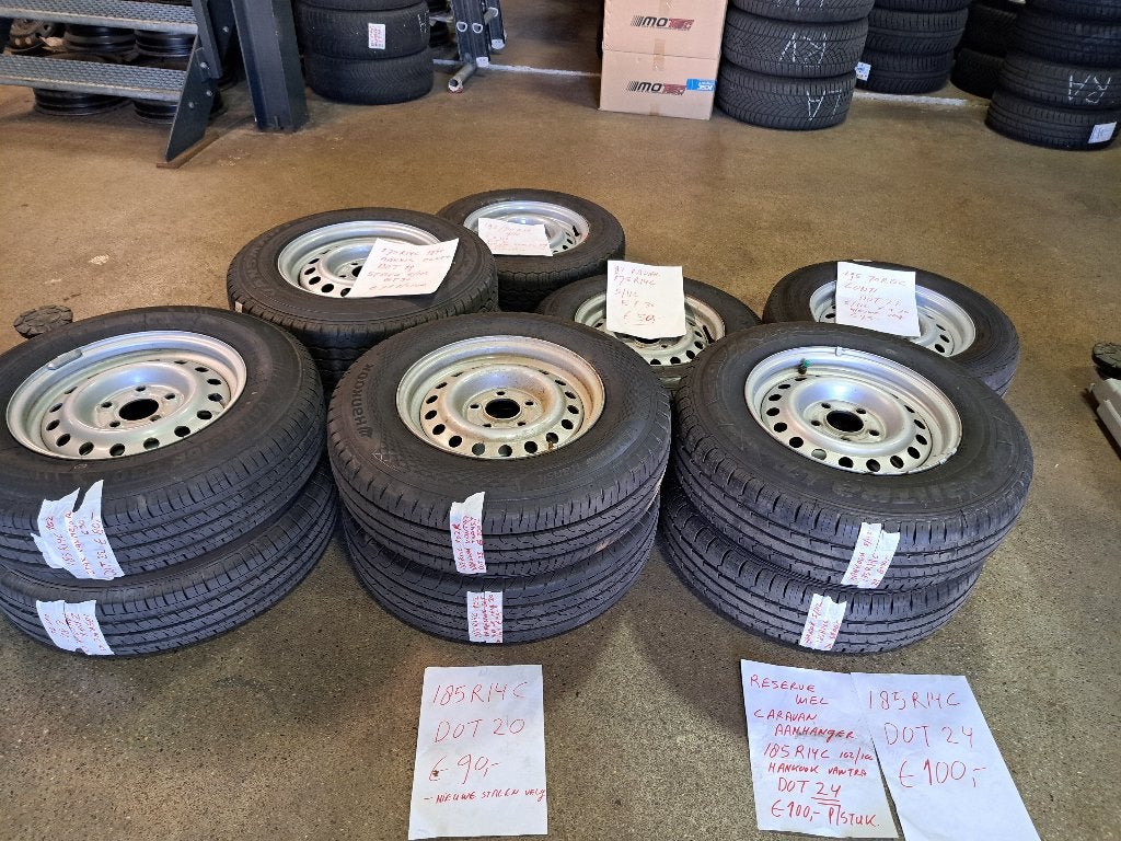 Diverse reservewielen voor caravan's 14 en 15 inch 5 x 112, Caravans en Kamperen, Ophalen, Barum, Zo goed als nieuw, Maxxis