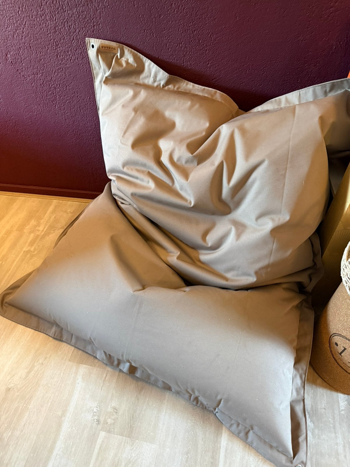 nieuw.  Outbag Zitzak Meadow Plus - Taupe, Ophalen of Verzenden, Nieuw
