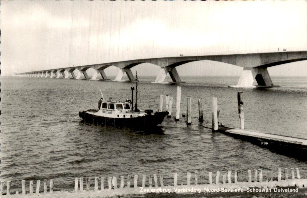 Zeelandbrug - Brug - Noord-Beveland Schouwen Duiveland, Ophalen of Verzenden, 1960 tot 1980, Ongelopen, Zeeland
