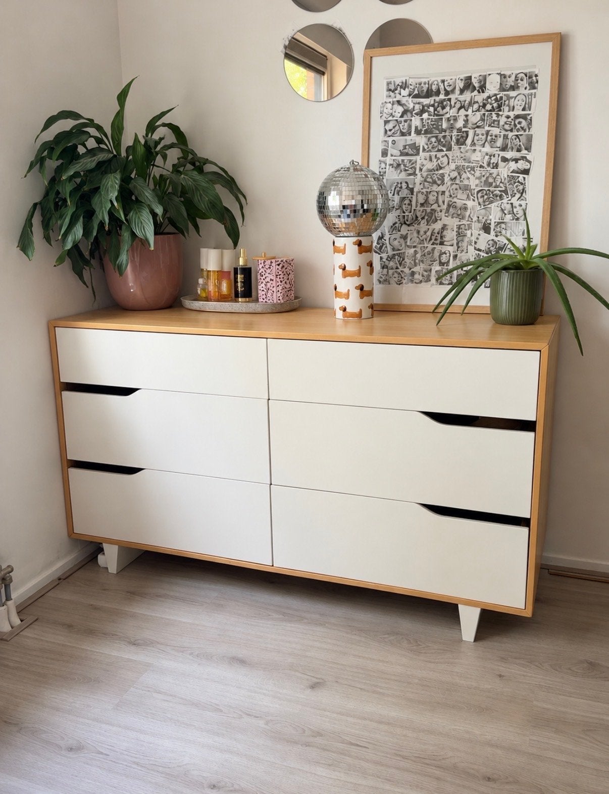 Kast commode met 6 lades - 140x75x45 cm, Gebruikt, 100 tot 150 cm, Ophalen of Verzenden, Met lade(s)